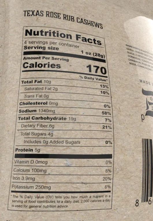 Cashews - Savory, Zesty, Texas Spice Mix