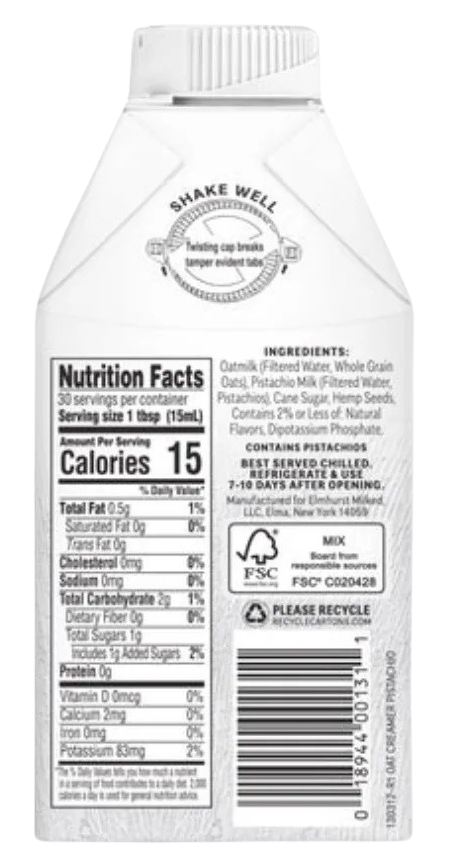 Pistachio Creme Oat Creamer
