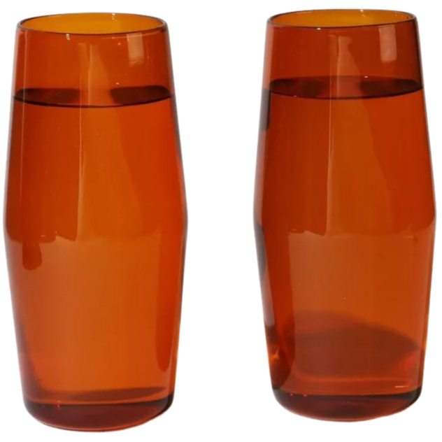 Century Glass Set Of Two (Amber)