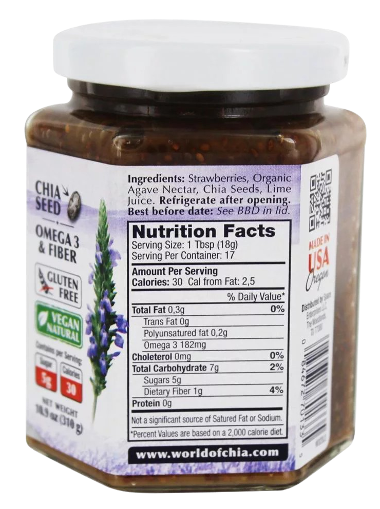 Strawberry Agave Chia Spread with Agave Syrup