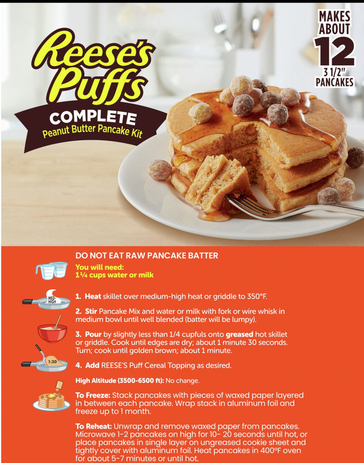 Reese's Puffs Peanut Butter Pancake Mix