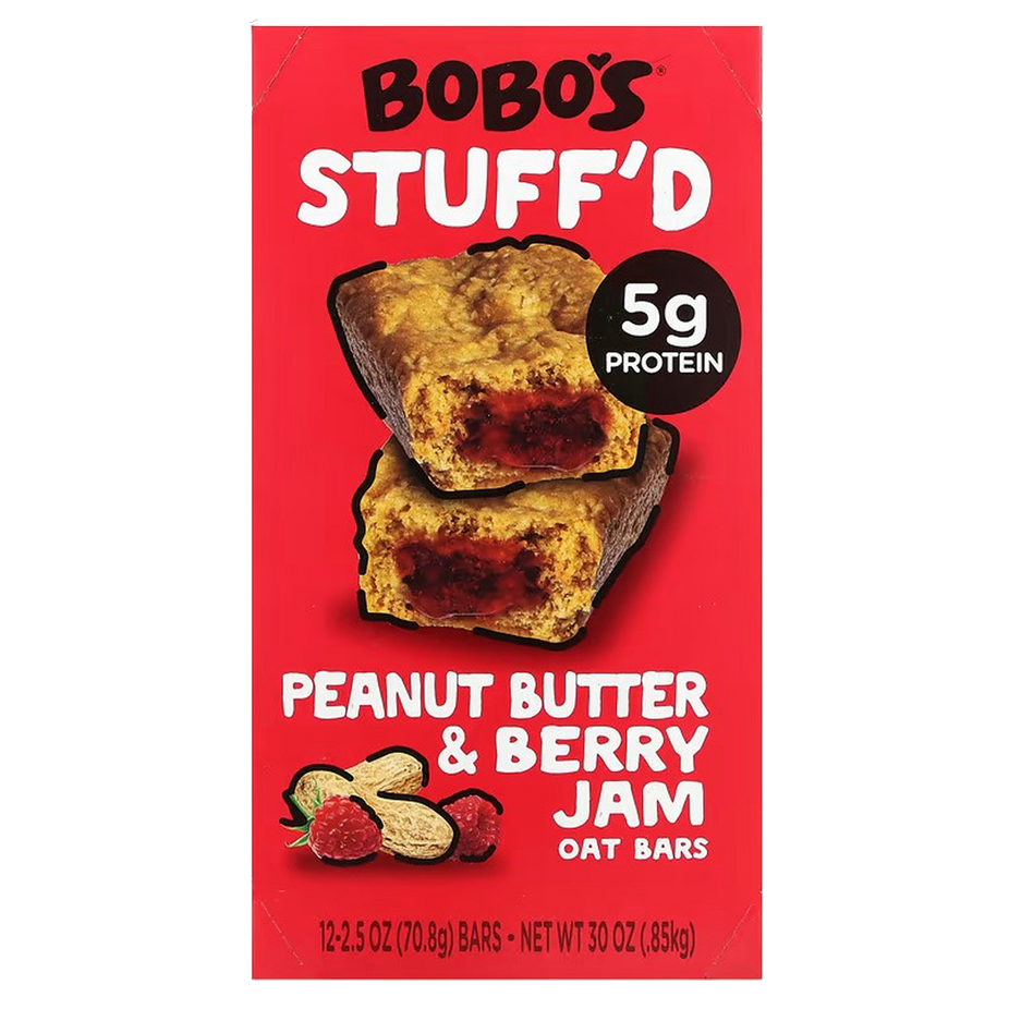Peanut Butter and Berry Jam Filled Oat Bar (12 CT)