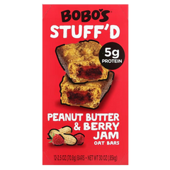 Peanut Butter and Berry Jam Filled Oat Bar (12 CT)