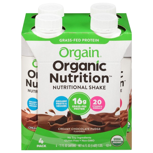 Organic Creamy Chocolate Fudge Nutritional Shake (4 Pack)
