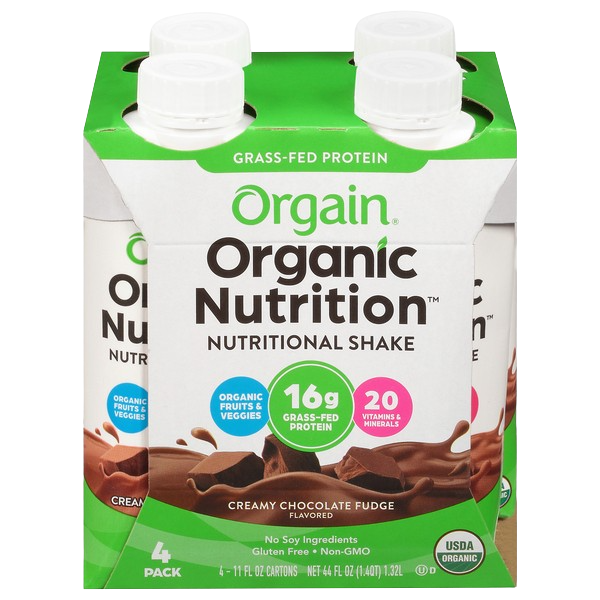 Organic Creamy Chocolate Fudge Nutritional Shake (4 Pack)