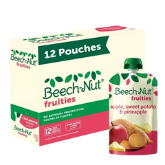 Apple, Sweet Potato,Pineapple Fruities Pouches (12 Pack)