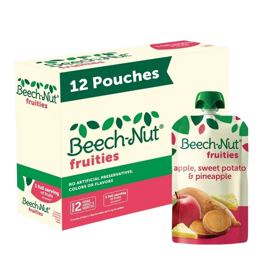 Apple, Sweet Potato,Pineapple Fruities Pouches (12 Pack)