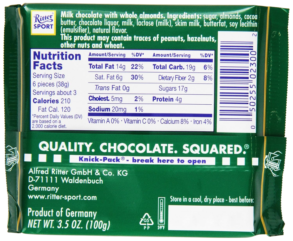 Milk Chocolate with Whole Almonds