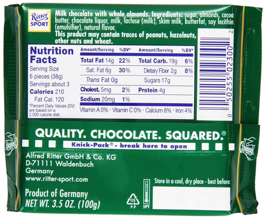 Milk Chocolate with Whole Almonds