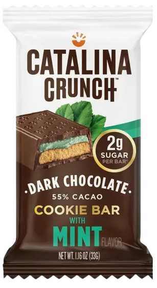 Dark Chocolate Cookie Bar with Mint Flavor (24 Pack)