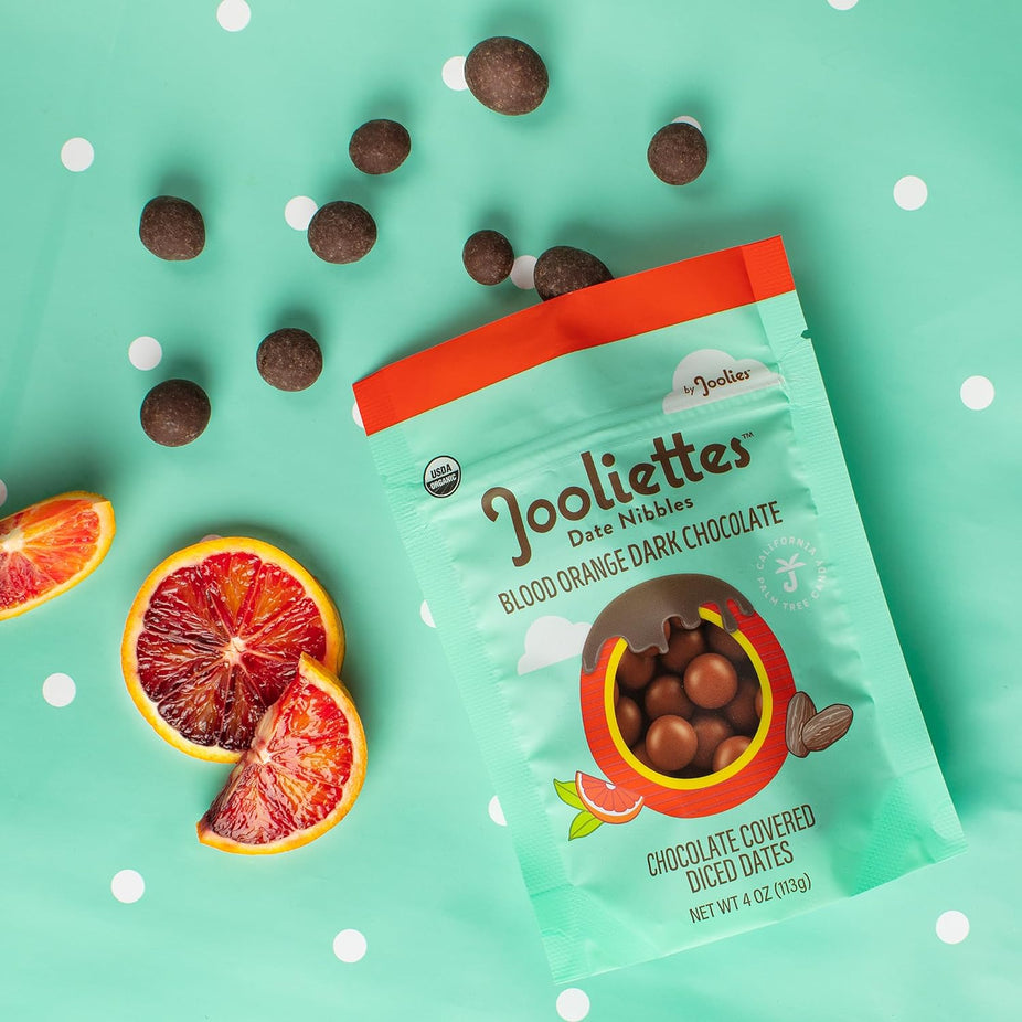 Jooliettes- Blood Orange Dark Chocolate Date Nibbles