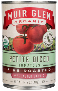 Organic Petite Diced Tomatoes - Fire Roasted with Roasted Garlic
