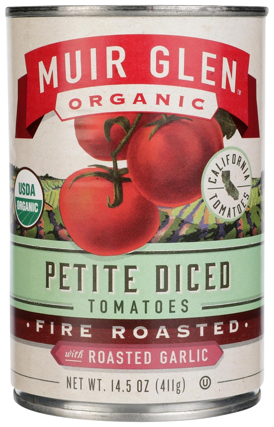 Organic Petite Diced Tomatoes - Fire Roasted with Roasted Garlic