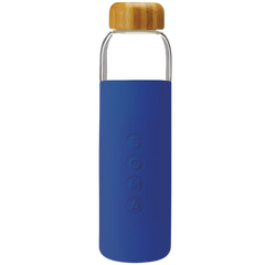17oz Glass Water Bottle with Silicone Sleeve - Sapphire