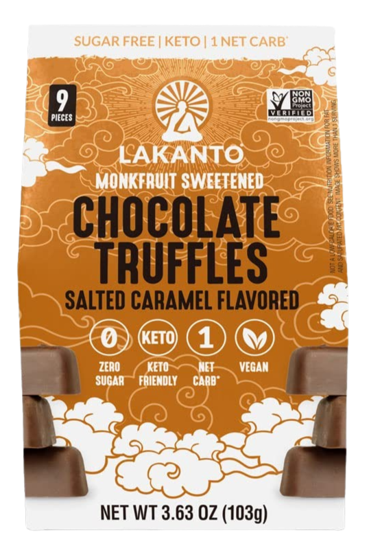 Keto Sugar-Free Chocolate Truffles Salted Caramel