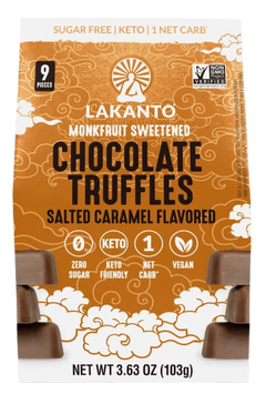 Keto Sugar-Free Chocolate Truffles Salted Caramel