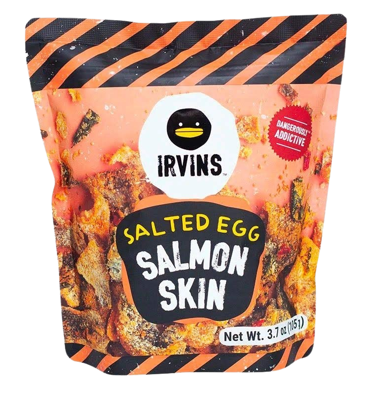 Spicy Salted Egg Salmon Skin