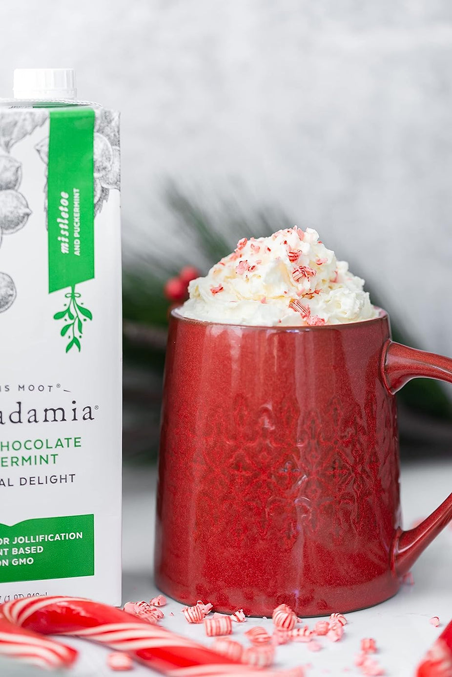 White Chocolate Peppermint Macadamia Milk