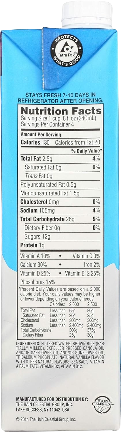 Organic Enriched Vanilla Rice Drink