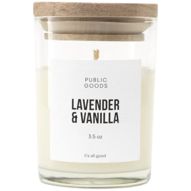 Lavender & Vanilla Soy Candle Wooden Lid