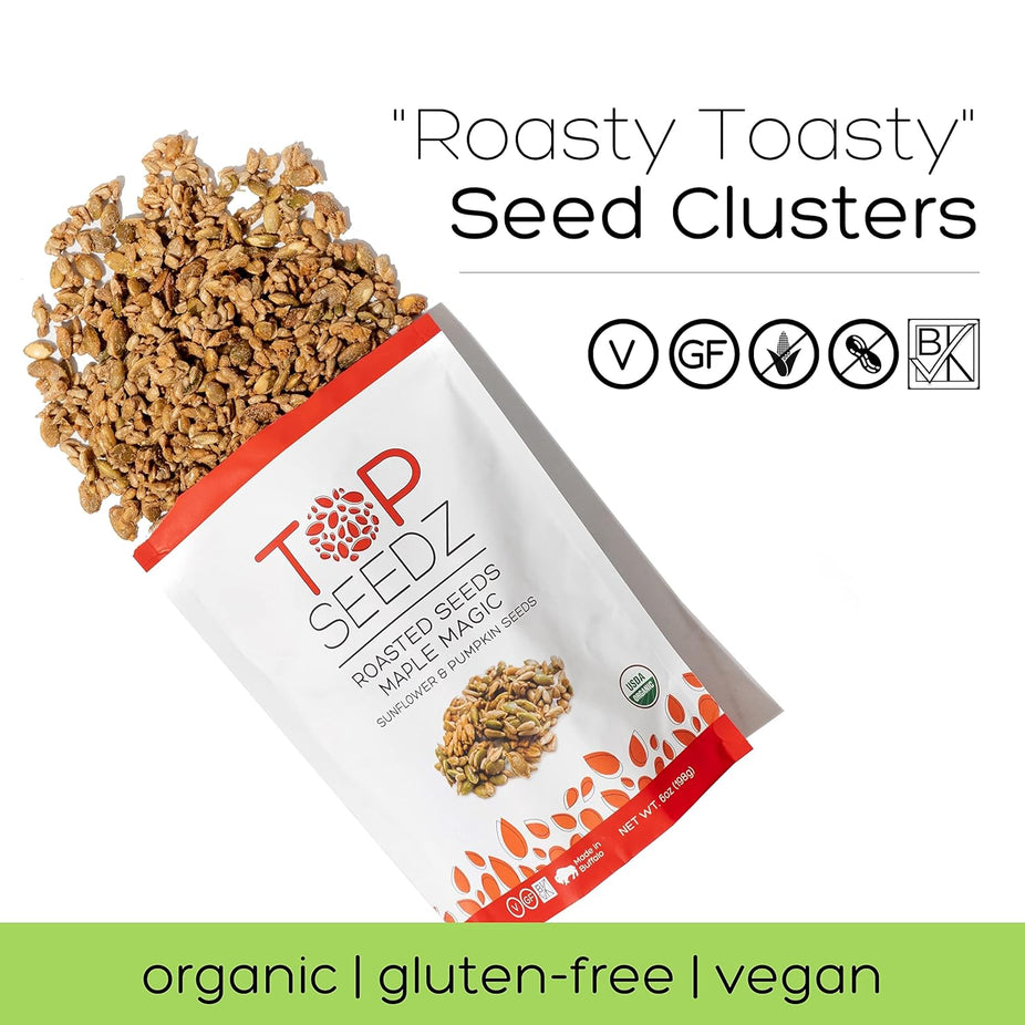 Maple Roasted Sunflower and Pumpkin Seeds