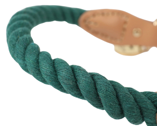 Wander Rope Dog Collar, Green (Medium)