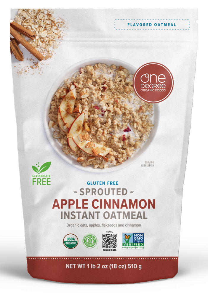 Organic Sprouted Apple Cinnamon Instant Oatmeal