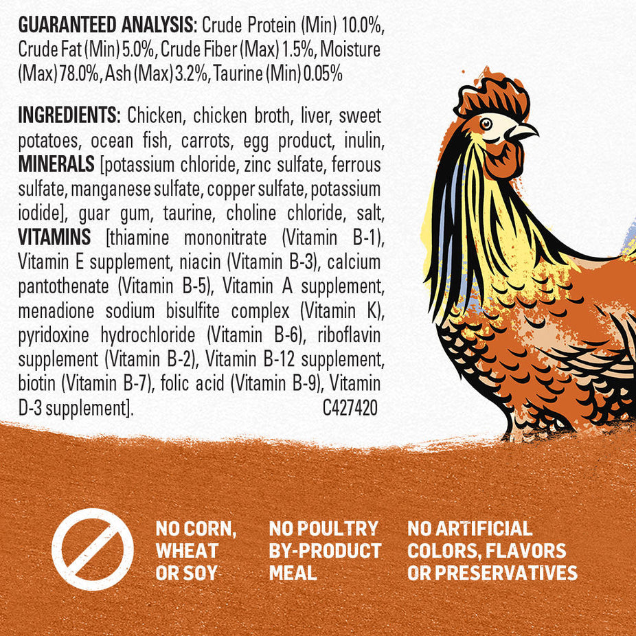 Grain Free Chicken & Sweet Potato Pate Cat Food (12 Pack)