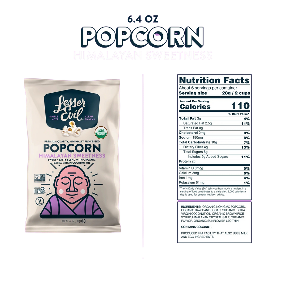 Organic Himalayan Sweet Popcorn
