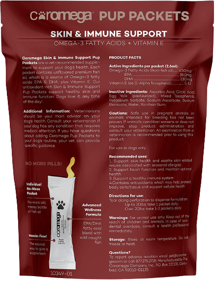Pup Packs Skin & Immune Support Dog Supplement 30Ct