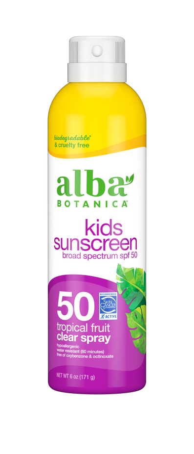 Kids Tropical Fruit Clear Spray Sunscreen Spf 50