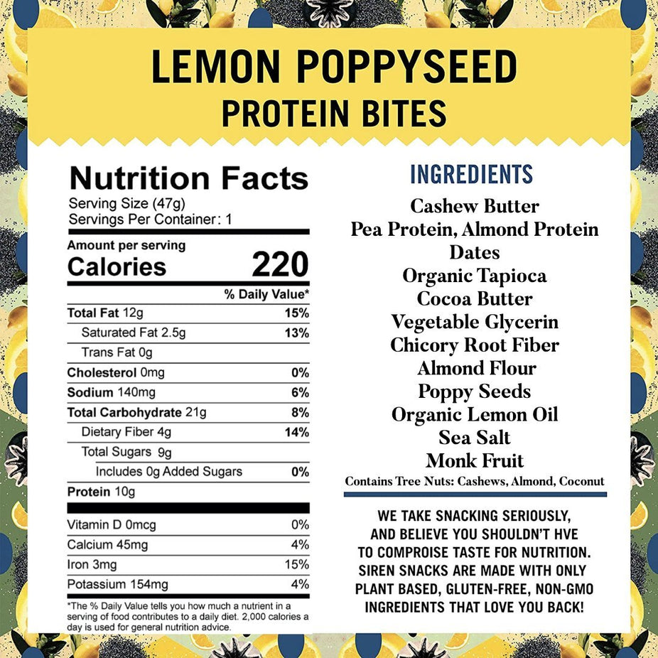 Lemon Poppyseed Protein Bites