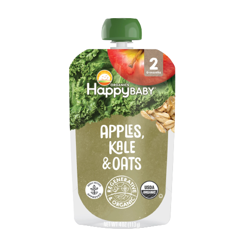 Apple Kale & Oat Stage 2 Baby Food Pouches