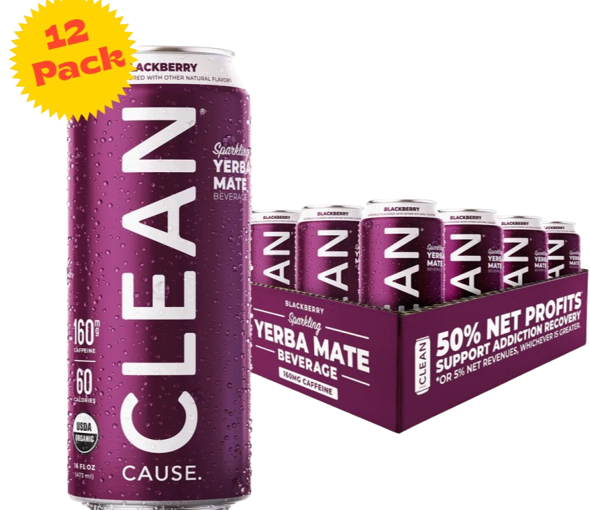 Organic Blackberry Sparkling Yerba Mate (12 Pack)