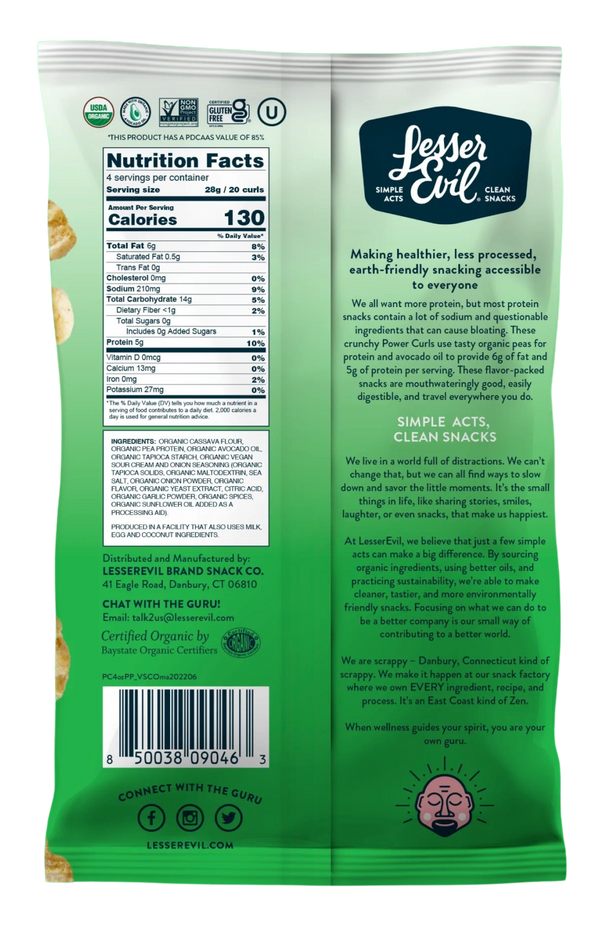 New Sour Cream & Onion Plant-Based Power Curls