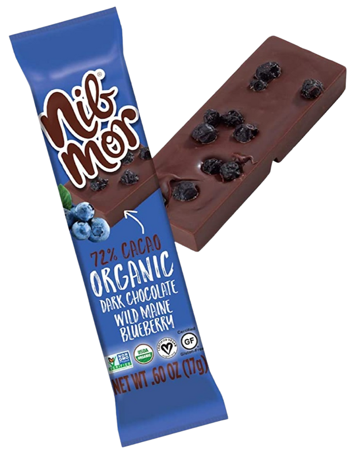 Vegan Chocolates With 72% Cacao With Blueberries