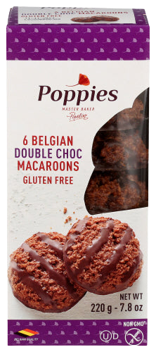 Double Chocolate Drizzle Macaroon Cookies