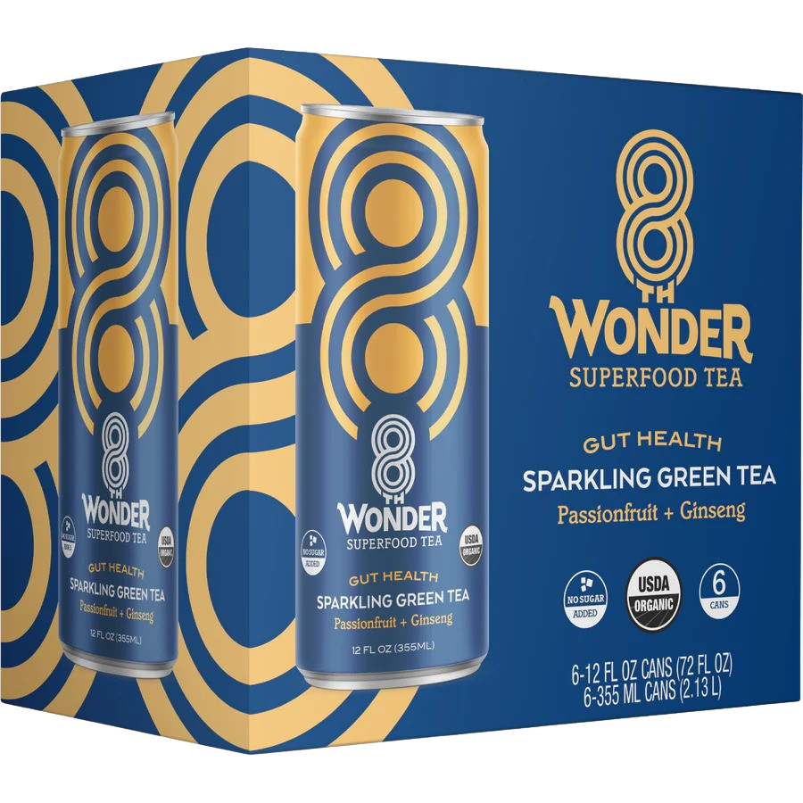 Sparkling Green Tea Passionfruit + Ginseng (6 Pack)
