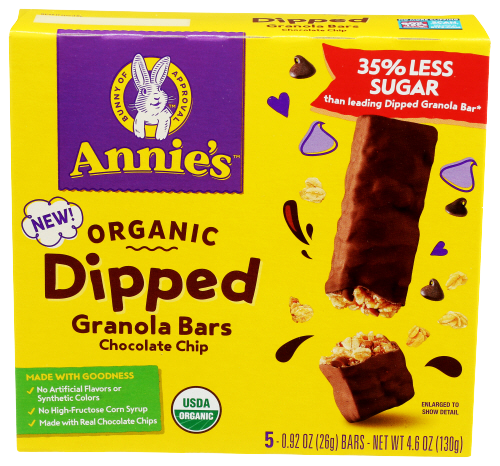Organic Dipped Chocolate Chip Granola Bars
