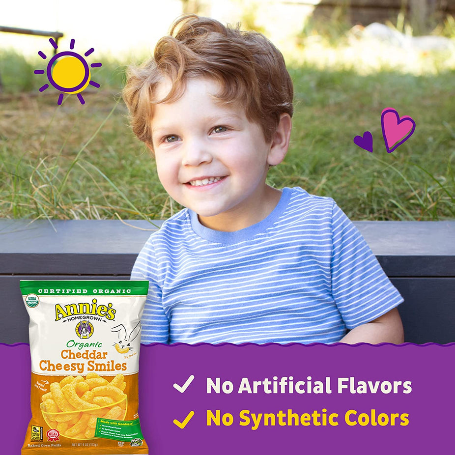 Organic Cheesy Smiles Puff (12 Pack)