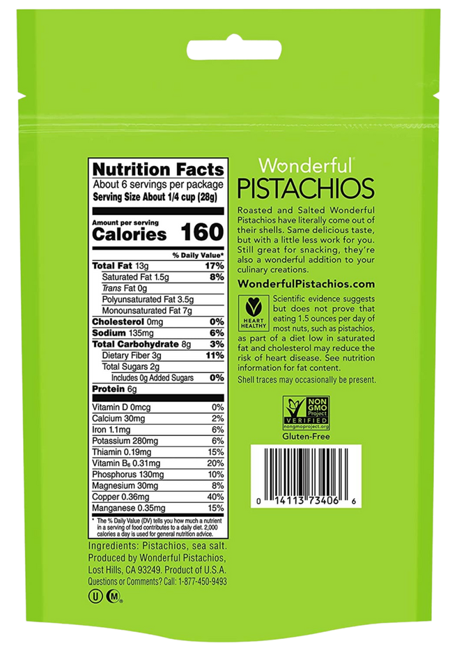 Roasted & Salted Shelled Pistachios