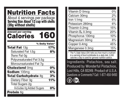 Salted And Roasted Pistachios