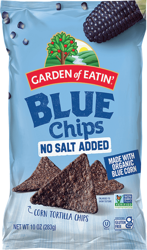 Blue Corn Tortilla Chips No Salt
