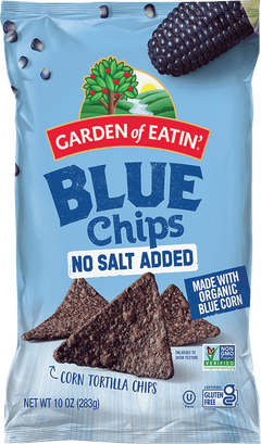 Blue Corn Tortilla Chips No Salt