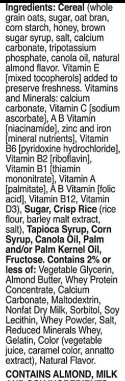 Honey Nut Treat Bars 8ct