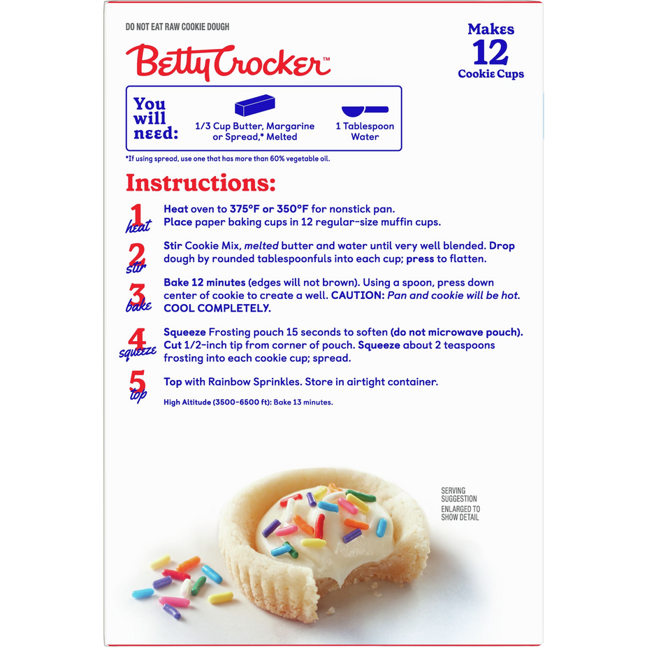 Birthday Cake Cookie Cups