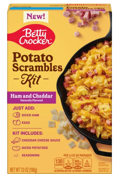 Potato Scrambles Ham Cheddar