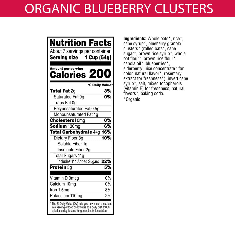 Organic Blueberry Clusters Oat Cereal