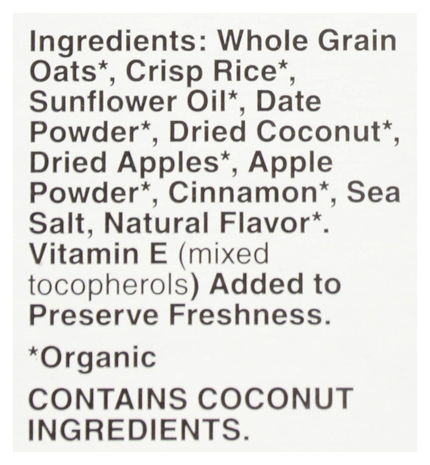 Organic Granola Bars, Cinnamon Apple, No sugar added, 5ct
