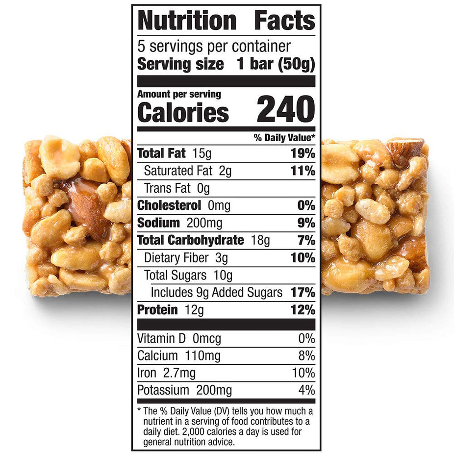 Orgainc Plant Protein Honey Roasted Nut Bars (5 Bar)